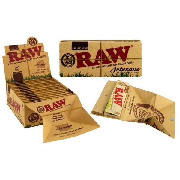 RAW ORGANIC ARTESANO KING SIZE SLIM WITH FILTERTIPS - Image 2