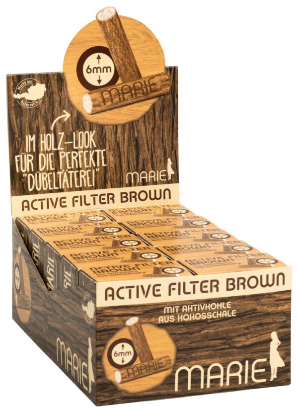 Marie Active Filter Brown mit Aktivkohle 6mm 34stk