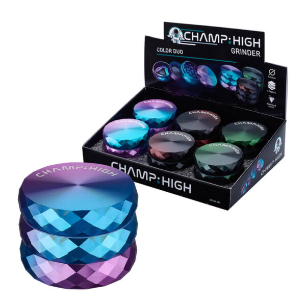 Champ High Duo-Color Metall-Grinder 4 Teile – 53mm