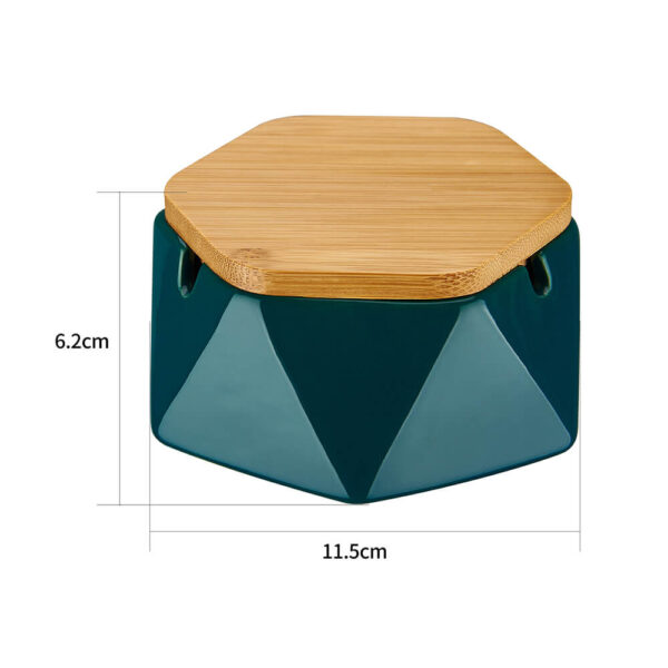 Champ High Ceramic Ashtray with Wooden Lid Mix Colors – Bild 2