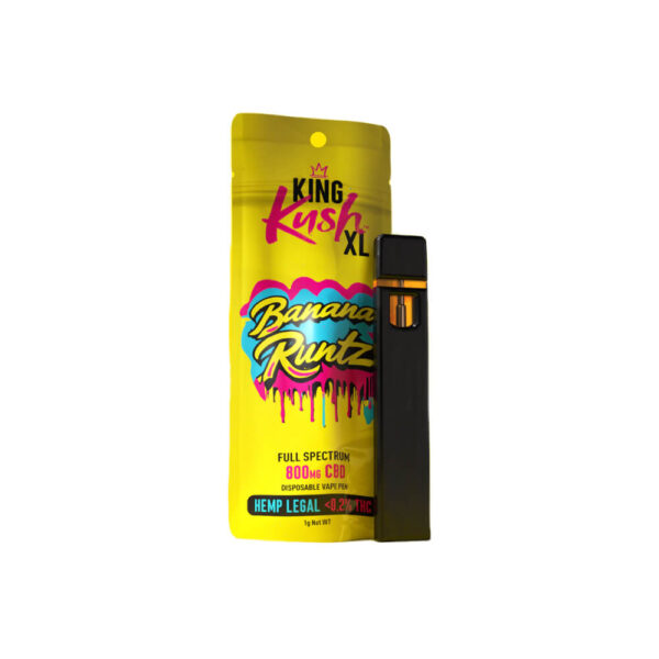 King Kush XL CBD Vape Pen Banana Runtz, 800 mg CBD, 1 ml