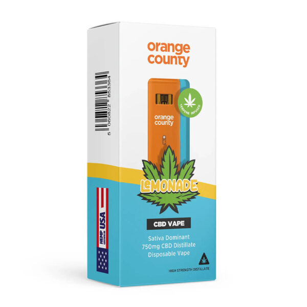 Orange County CBD 1ml Cali Disposables 750mg CBD Lemonade
