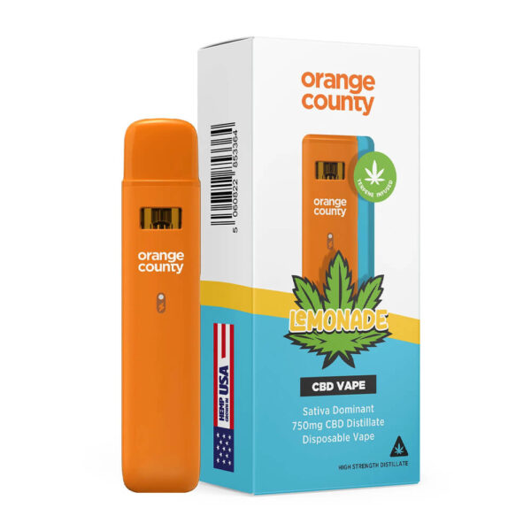 Orange County CBD 1ml Cali Disposables 750mg CBD Lemonade – Bild 2
